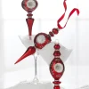Raz Imports Raz 8.25" Vintage Red Finial Glass Christmas Ornament with Silver Reflectors 4320863 Sale