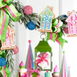 Raz Imports Raz 12" Vivid Jolly Gingerbread House Christmas Ornament 4516579 New