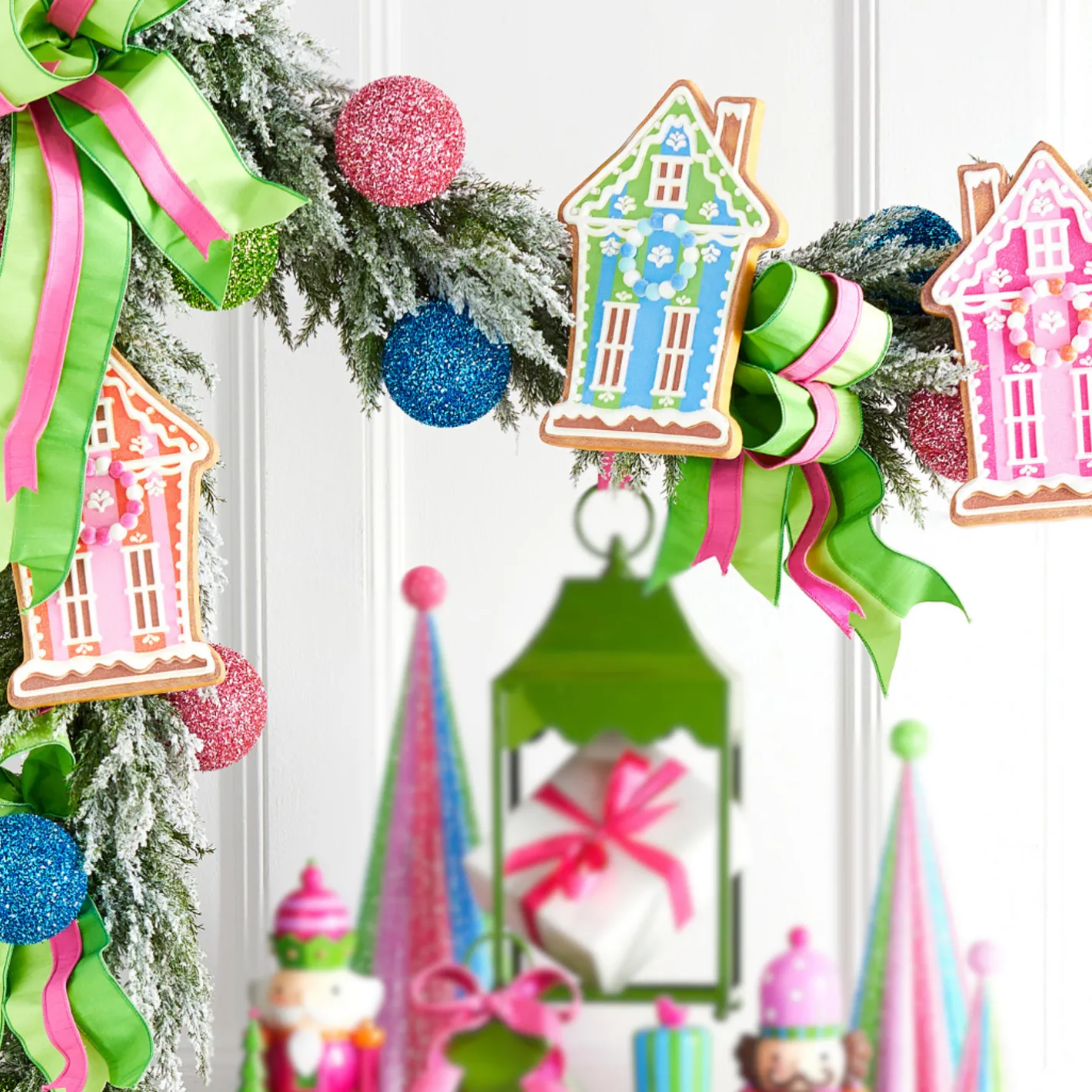 Raz Imports Raz 12" Vivid Jolly Gingerbread House Christmas Ornament 4516579 New