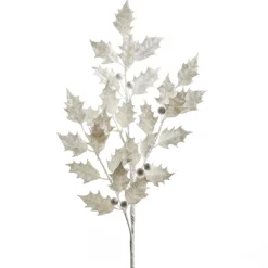 Raz Imports Raz 29" White Glittered Holly Christmas Tree Spray F4322740 Online