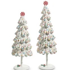 Raz Imports Raz 14.75" White Icing Trees with Sprinkles Christmas Decoration Set of 2 4512502 Outlet