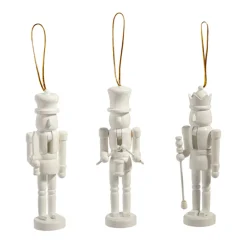 Raz Imports Raz 5.75" White Nutcracker Christmas Ornament Set of 3 4422800 Outlet