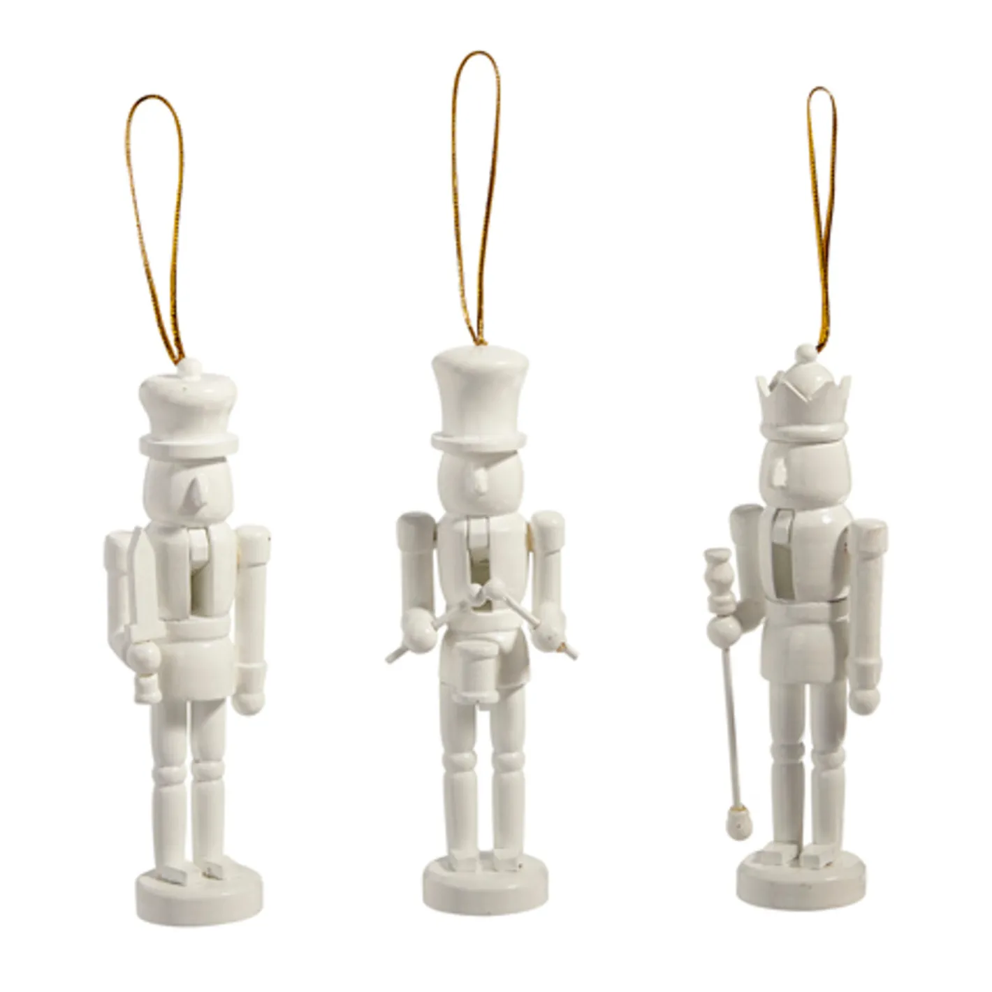 Raz Imports Raz 5.75" White Nutcracker Christmas Ornament Set of 3 4422800 Outlet