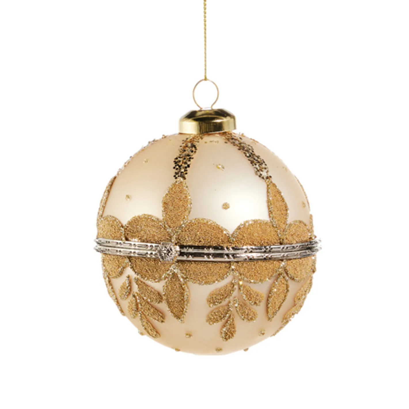 Raz Imports Raz 4" White or Champagne Round Jewelry Box Glass Christmas Ornament Hot