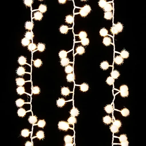 Raz Imports Raz 8' White Snowball LED Snake Light Christmas Lights L4037022 Sale