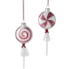 Raz Imports Raz 7.5" Wrapped Peppermint Lollipop Glass Christmas Ornament 4220863 Clearance