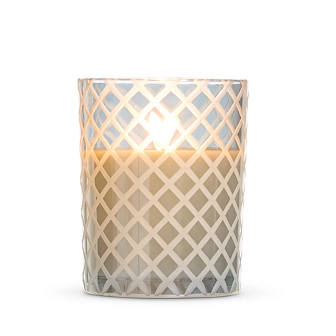 Raz Imports Raz 4" x 5" Smoke Grey, Gold, or Red Etched Glass Flameless Candle Online