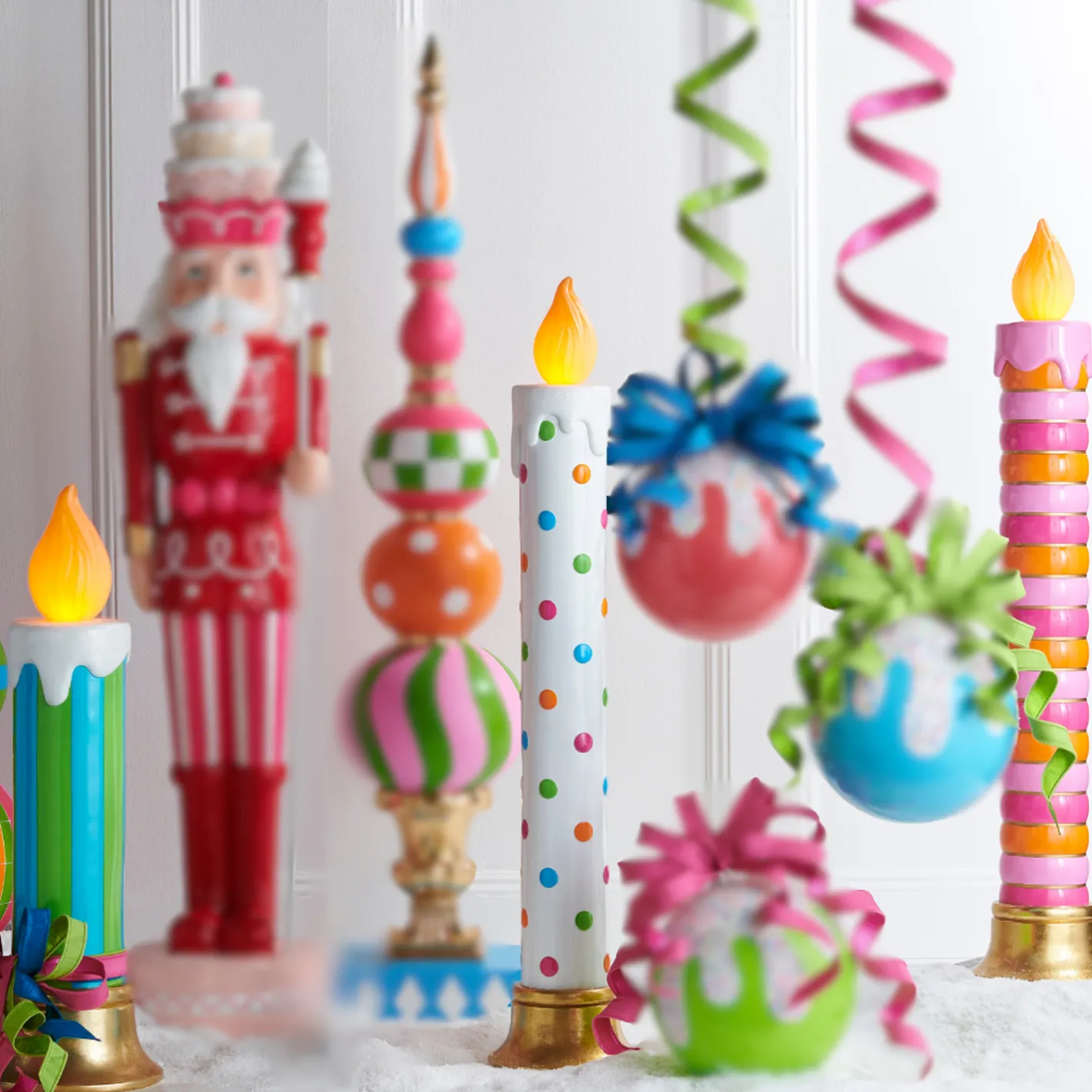 Raz Imports Raz Colorful Battery Operated Large Candle Christmas Decoration Sale