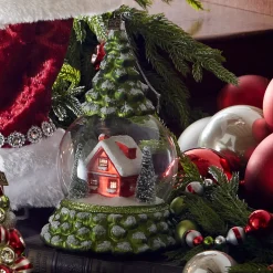 Raz Imports Raz Eric Cortina 7.5" Cabin in the Woods Glass Christmas Ornament 4453172 Hot