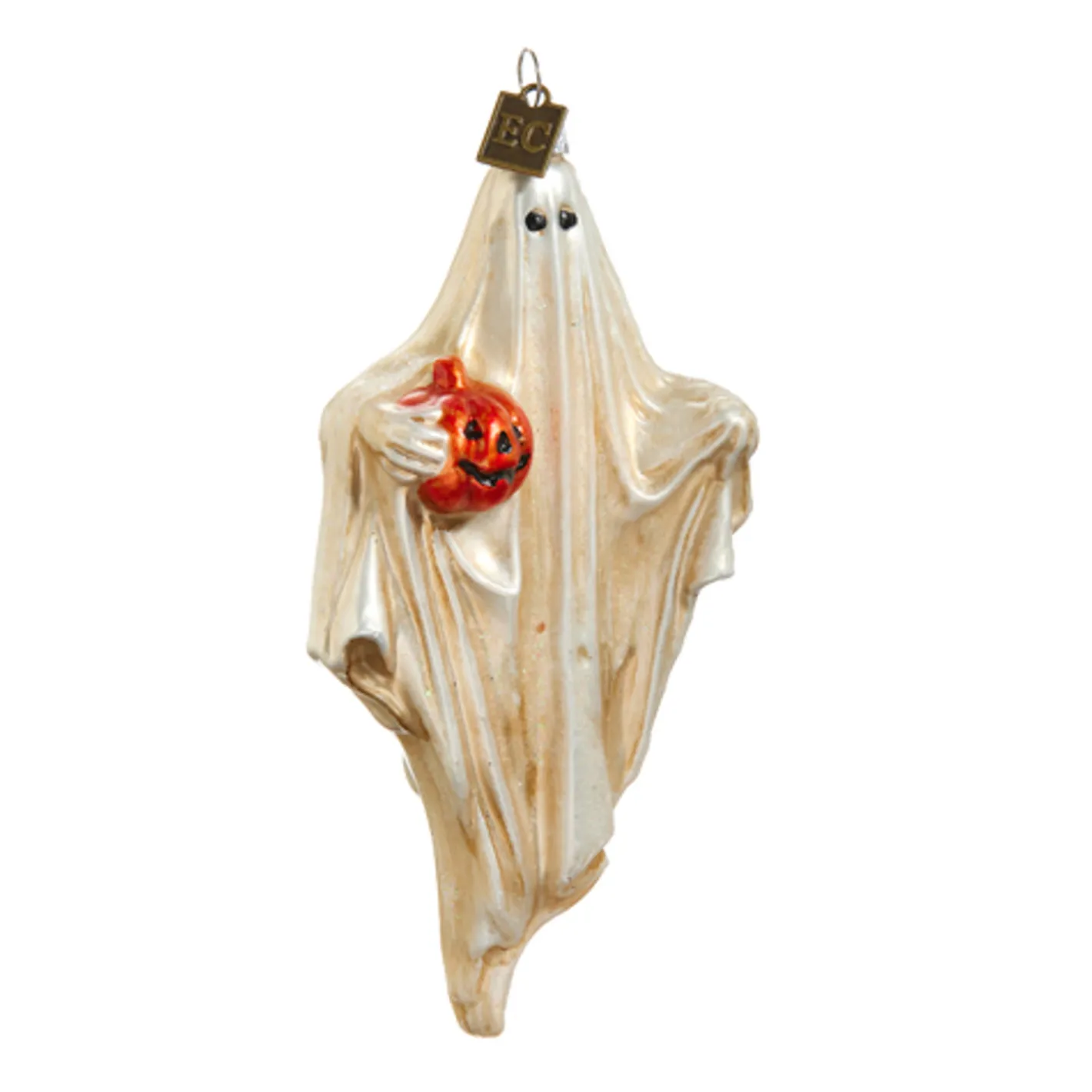 Raz Imports Raz Eric Cortina 5.5" Friendly Ghost with Pumpkin Glass Halloween Ornament 4453109 Online