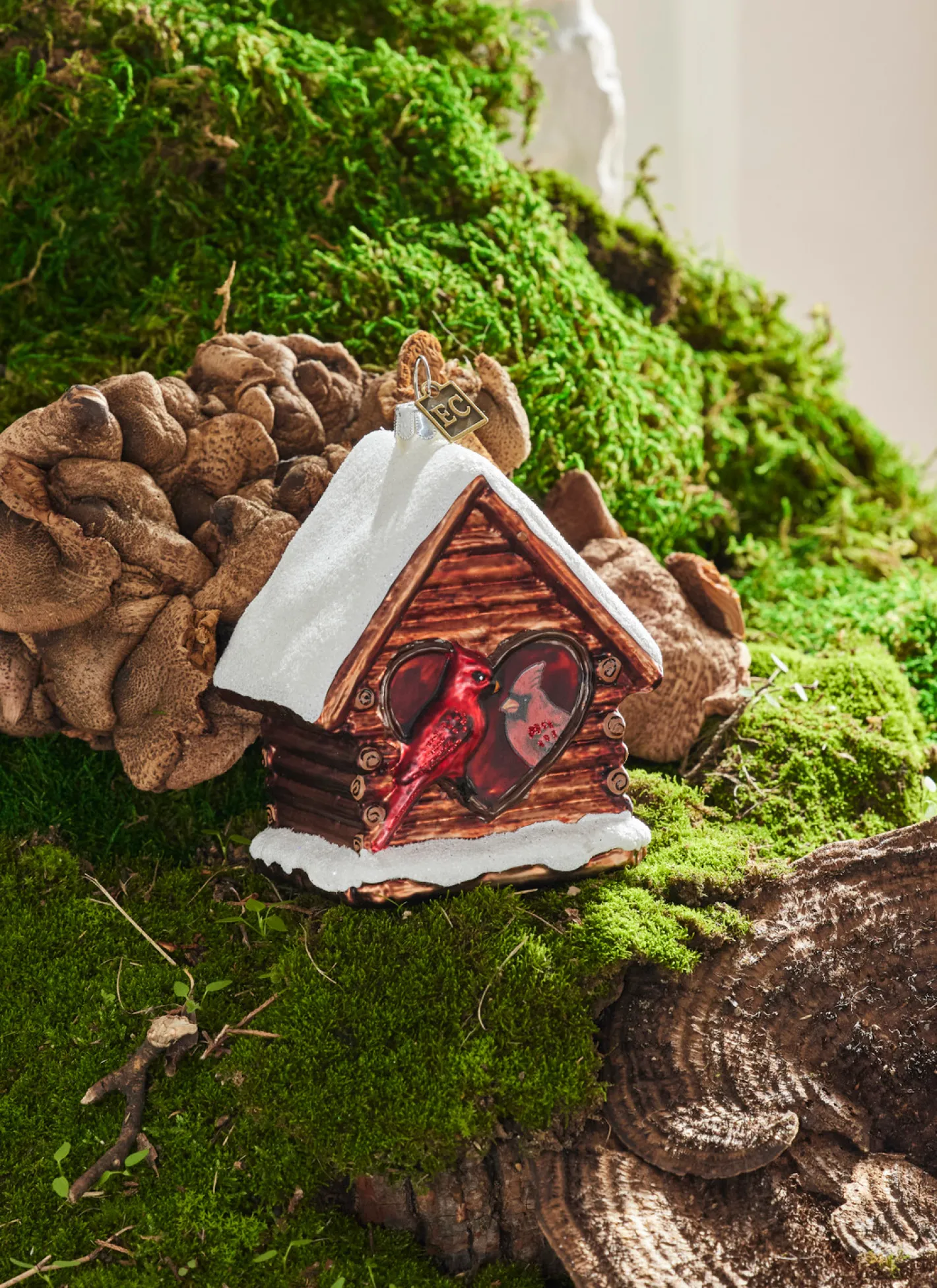 Raz Imports Raz Eric Cortina 4" Home Sweet Home Cardinal Glass Christmas Ornament 4353113 Clearance