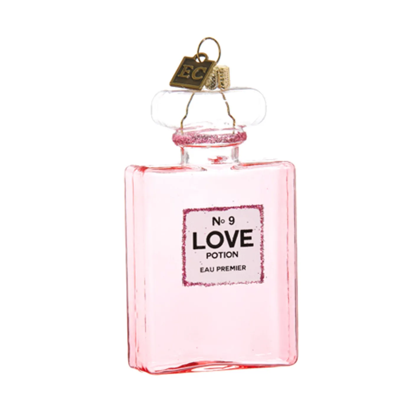 Raz Imports Raz Eric Cortina 4" Love Potion No. 9 Glass Christmas Ornament 4453165 Outlet