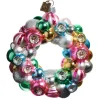 Raz Imports Raz Eric Cortina 4.5" Multicolor Wreath Glass Christmas Ornament 4553180 Discount