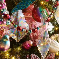 Raz Imports Raz Eric Cortina 6.75" or 8" Iridescent Grand Crystal Drop or Point Glass Christmas Ornament Best