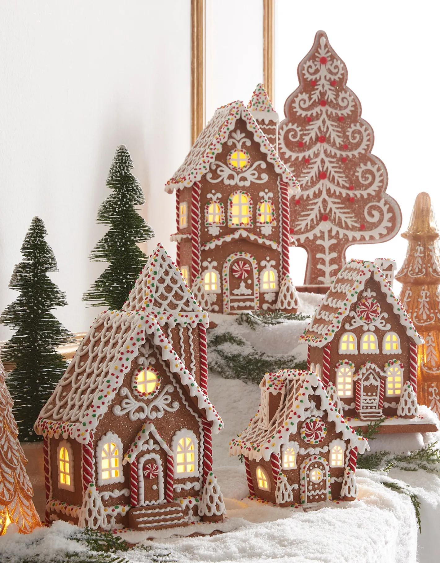 Raz Imports Raz Lighted Sprinkle Gingerbread House Christmas Decoration