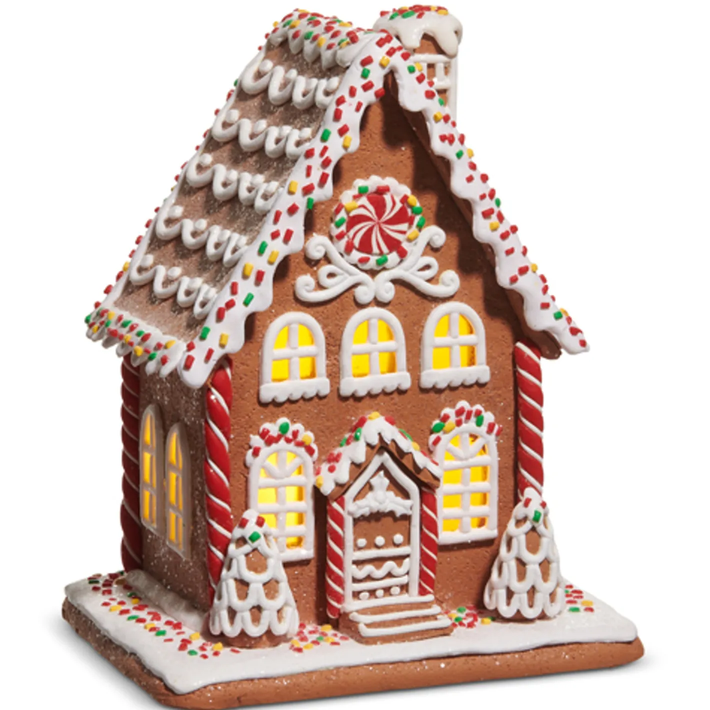 Raz Imports Raz Lighted Sprinkle Gingerbread House Christmas Decoration