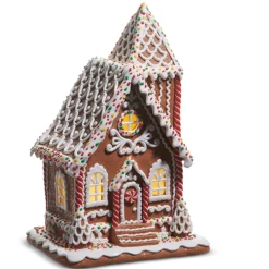 Raz Imports Raz Lighted Sprinkle Gingerbread House Christmas Decoration