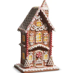 Raz Imports Raz Lighted Sprinkle Gingerbread House Christmas Decoration
