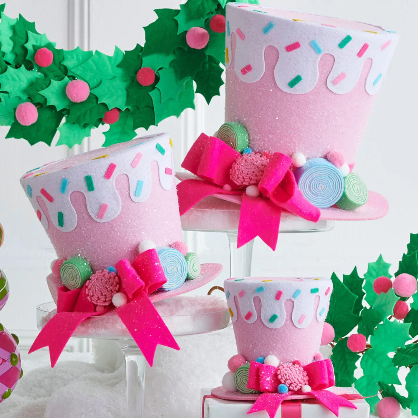 Raz Imports Raz Pink Sprinkles Snowman Top Hat Christmas Decoration Online