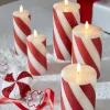 Raz Imports Raz Red and White Striped Flameless Candle Best