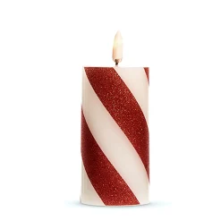 Raz Imports Raz Red and White Striped Flameless Candle Best
