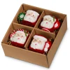 Raz Imports Raz Set of 4 Boxed Santa Mug Glass Christmas Ornament 4352887 Best