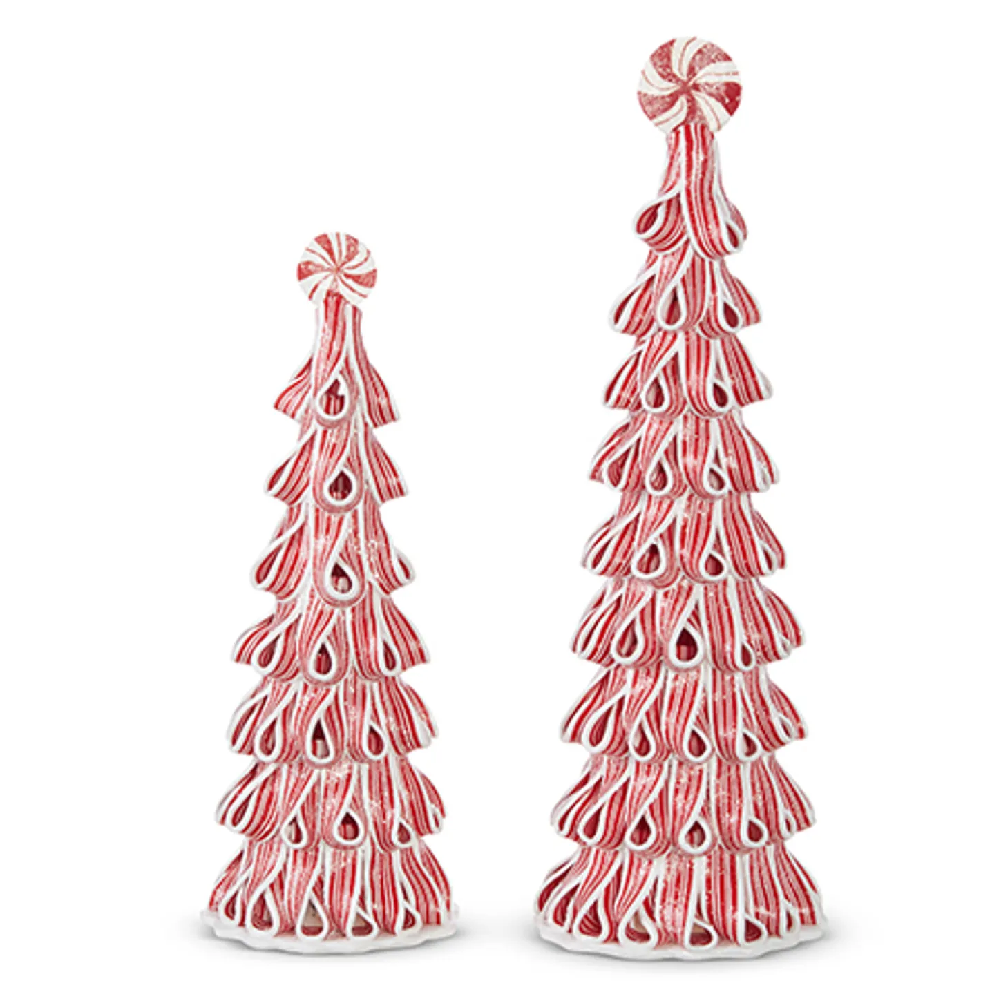 Raz Imports Raz Set of 2 Ribbon Candy Trees Christmas Decoration 4314120 Outlet