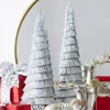 Raz Imports Raz Set of 2 Silver Tinsel Tree Christmas Decoration 4334055 Hot