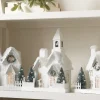 Raz Imports Raz White Flocked LED Lighted Battery Operated Christmas House