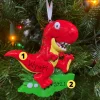 Polar X Red T-Rex Dinosaur Personalized Christmas Ornament OR816-A Outlet