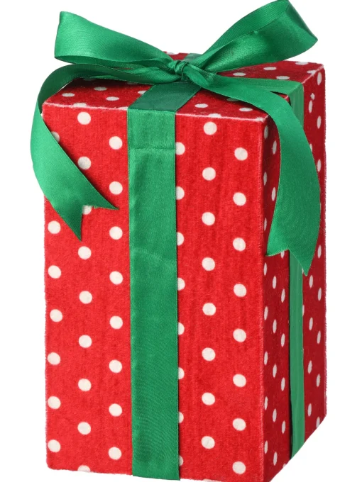 Regency International Regency 5" or 8" Red and White Polka Dot Gift Box Christmas Decoration Online