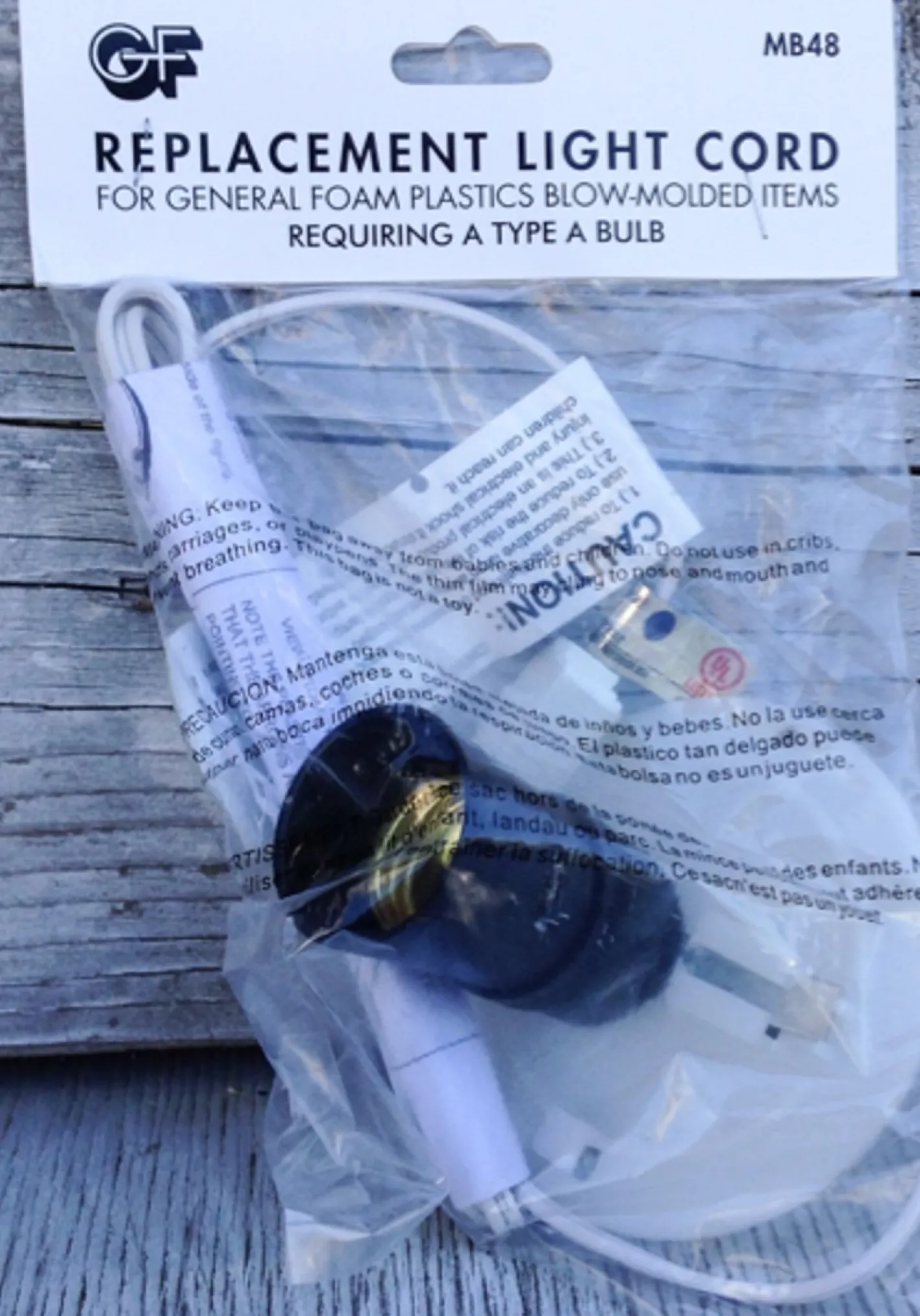 General Foam Replacement 60W Light Bulb Cord Harness for Blow Mold Sale