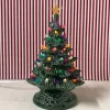 Handmade Ceramics Small Lighted Green Ceramic Christmas Tree 12" Online