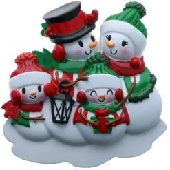 Polar X Snowman Family of 4 Personalized Christmas Ornament OR2255-4 Online