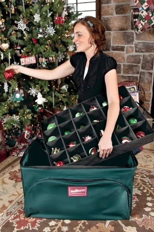 Treekeeper Tree Keeper 3 Tray Christmas Ornament Keeper Storage Bag with Front Pocket TK-10127 Hot
