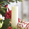 Raz Imports Uyuni 2.25" x 9.75" Ivory Flat Top Flicker Flame Pillar Candle 4034509 Sale