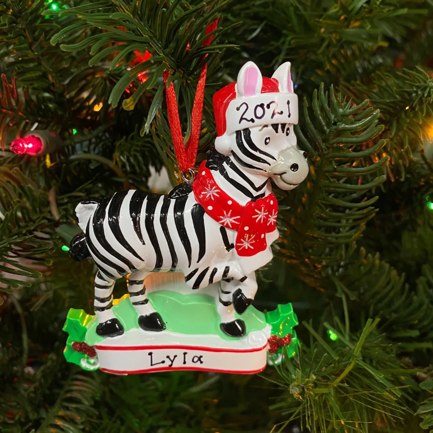 Polar X Zebra Personalized Christmas Ornament OR1850-Z New